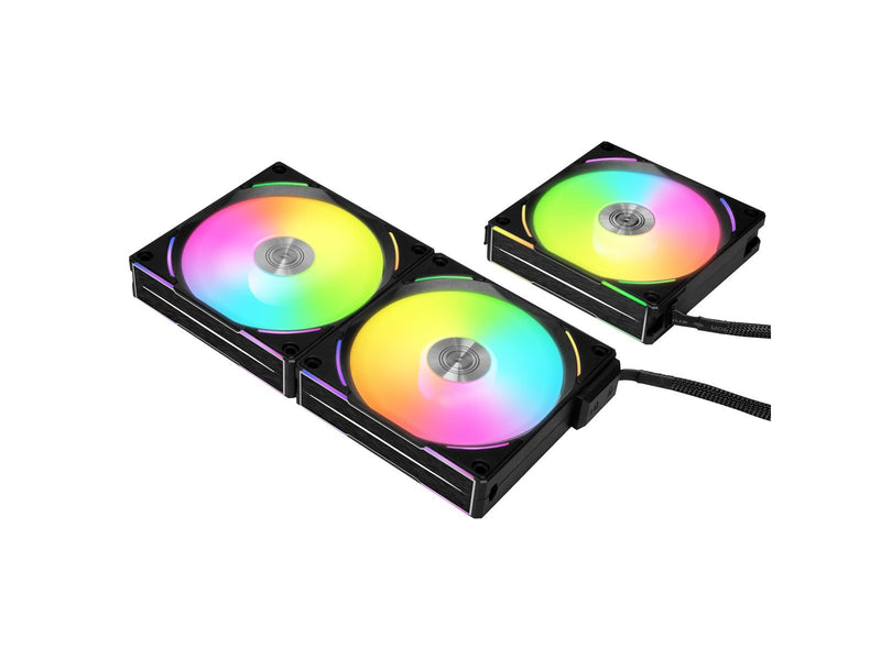 Lian Li UNI FAN AL120 V2 (3-pack) - Gehäuselüfter - 120mm - Schwarz mit RGB LED - 29 dBA