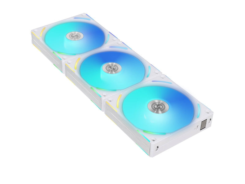 Lian Li UNI FAN AL120 V2 (3-pack) - Gehäuselüfter - 120mm - Weiß mit RGB-Beleuchtung - 29 dBA