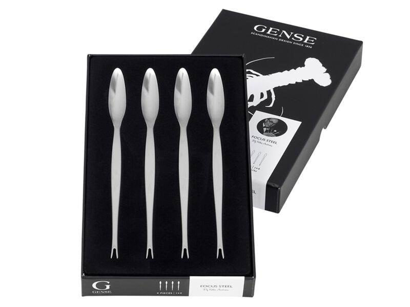 Gense Lobster fork Focus Steel 20.6 cm 4 pieces Black/Matte steel