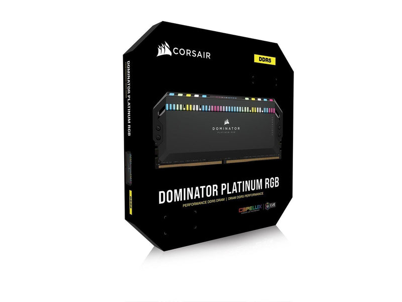 Corsair Dominator Platinum RGB DDR5-6000 - 32GB - CL36 - Dual Channel (2 pcs) - Intel XMP - Schwarz mit RGB