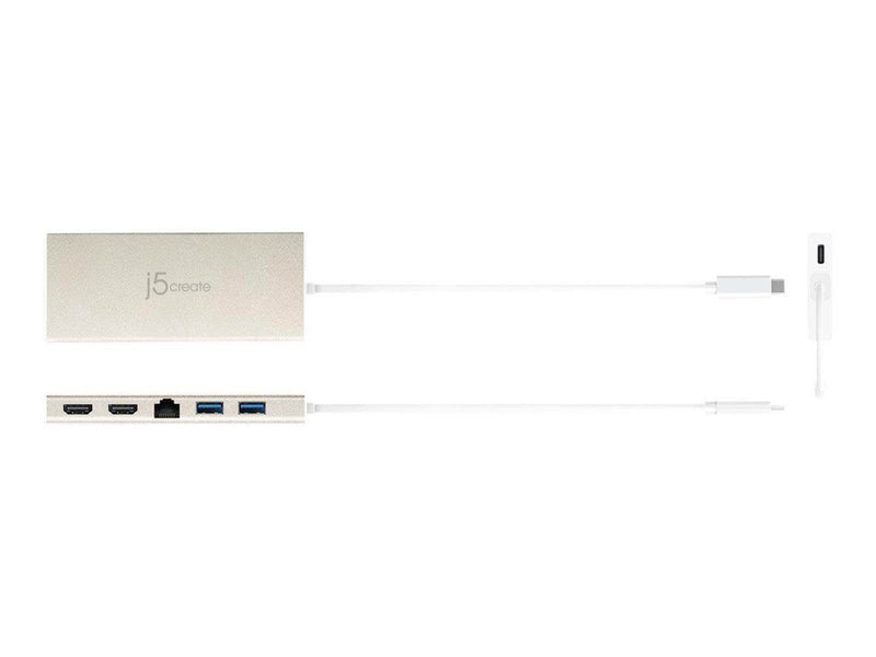 j5create USB Type-C Dual HDMI Mini Dock (with Ethernet and PD)