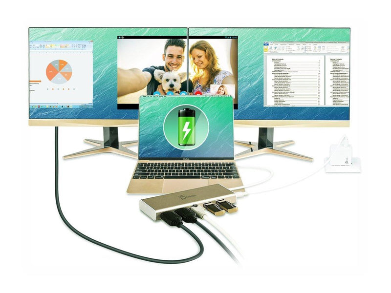 j5create USB Type-C Dual HDMI Mini Dock (with Ethernet and PD)