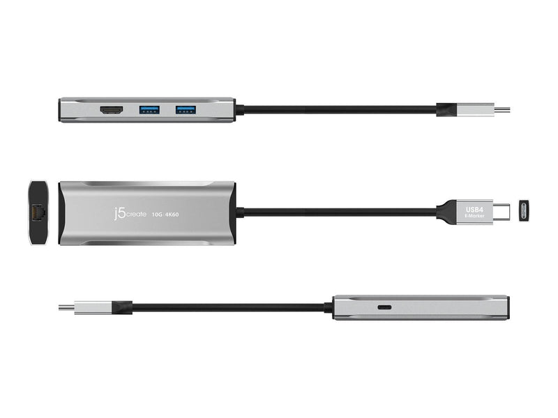 j5create 6-in-1 USB-C Travel Dock (with Ethernet and 100W PD)