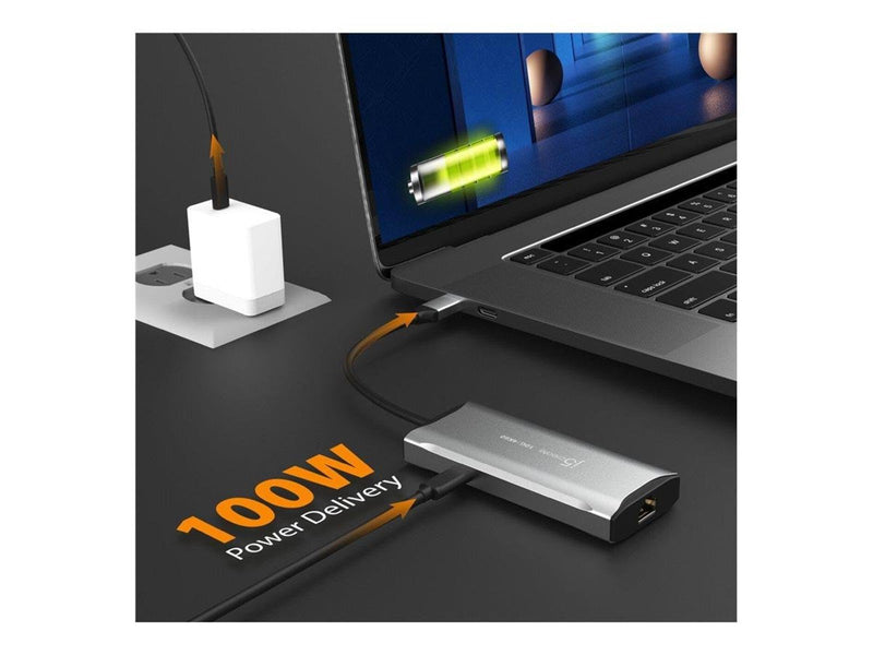 j5create 6-in-1 USB-C Travel Dock (with Ethernet and 100W PD)