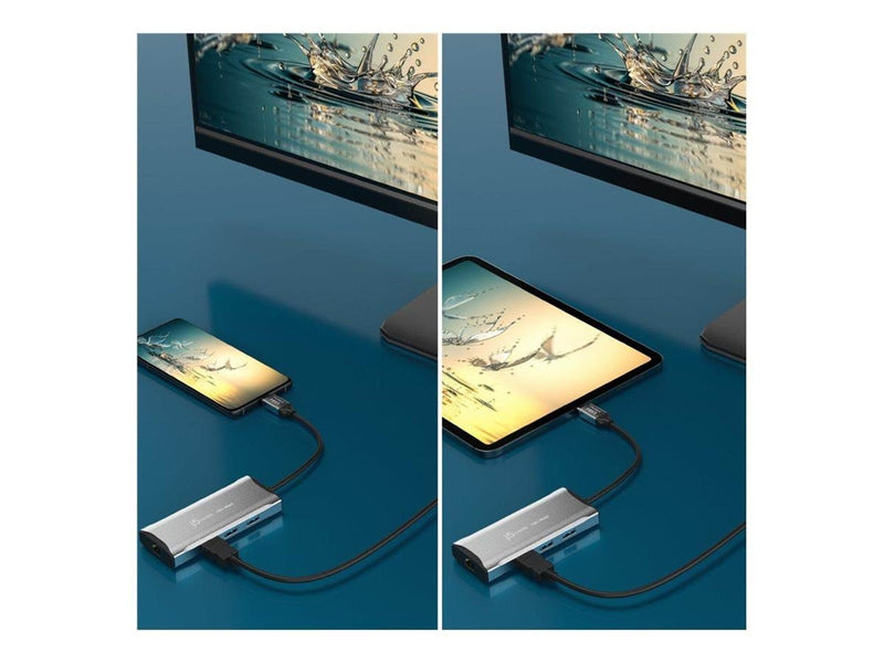 j5create 6-in-1 USB-C Travel Dock (with Ethernet and 100W PD)