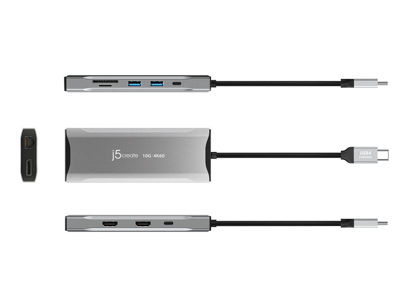 j5create 11-in-1 USB-C Triple-Monitor Dock (with Ethernet and 100W PD)