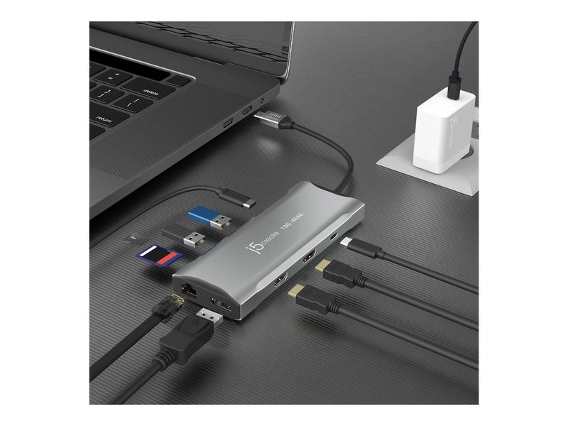 j5create 11-in-1 USB-C Triple-Monitor Dock (with Ethernet and 100W PD)