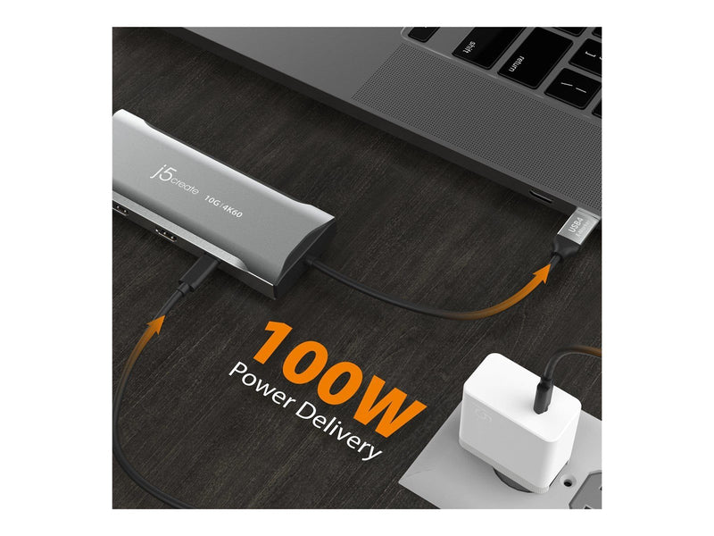 j5create 11-in-1 USB-C Triple-Monitor Dock (with Ethernet and 100W PD)