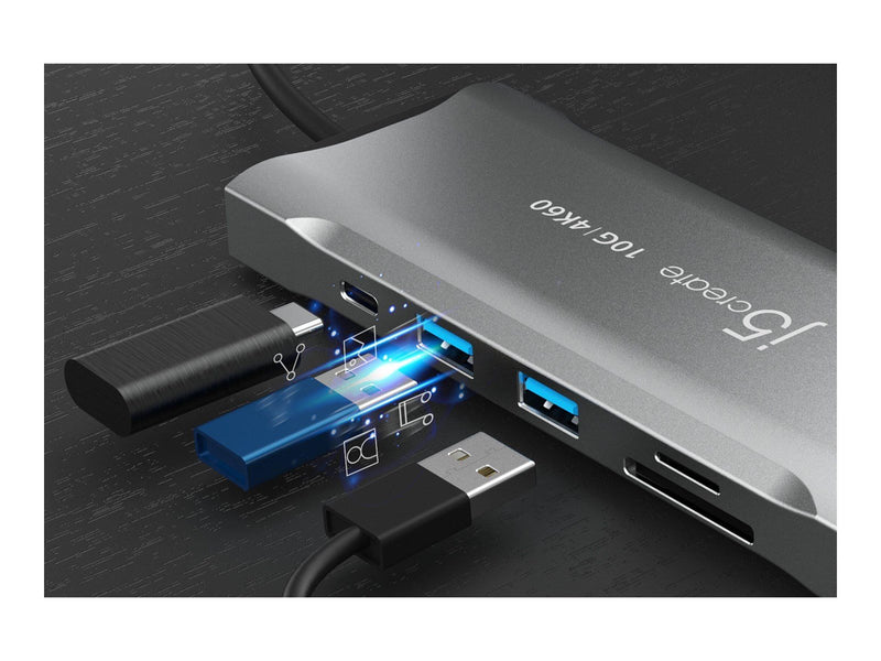 j5create 11-in-1 USB-C Triple-Monitor Dock (with Ethernet and 100W PD)