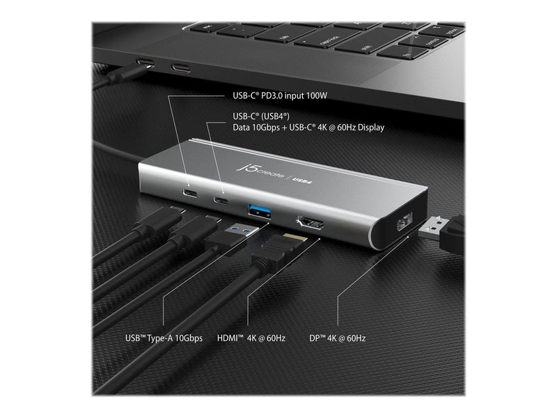 j5create USB4 Dual 4K Multi-Port Dock