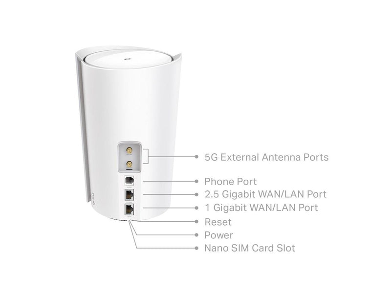 TP-Link DECO X80-5G(1-PACK) 5G Whole Home Wi-Fi 6 Gateway - Mesh router Wi-Fi 6