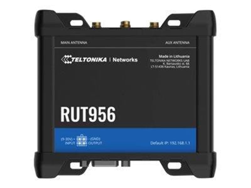 Teltonika RUT956 - wireless router - WWAN - 802.11b/g/n - 3G 4G 2G - DIN rail mountable - Wireless router N Standard - 802.11n