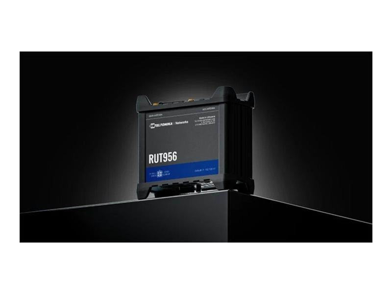 Teltonika RUT956 - wireless router - WWAN - 802.11b/g/n - 3G 4G 2G - DIN rail mountable - Wireless router N Standard - 802.11n