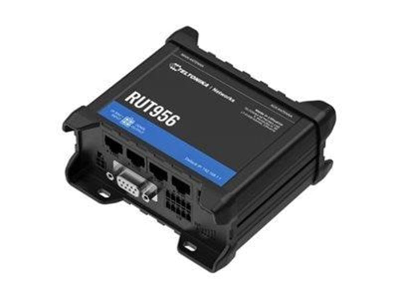 Teltonika RUT956 - wireless router - WWAN - 802.11b/g/n - 3G 4G 2G - DIN rail mountable - Wireless router N Standard - 802.11n