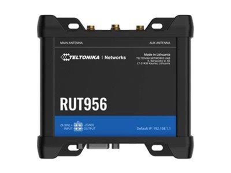 Teltonika RUT956 - wireless router - WWAN - 802.11b/g/n - 3G 4G 2G - DIN rail mountable - Wireless router N Standard - 802.11n