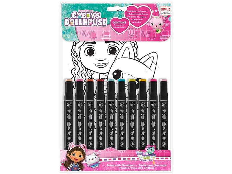 Euromic GABBY'S DOLLHOUSE Colouring set w/10 markers