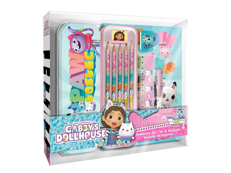 Euromic GABBY'S DOLLHOUSE Stationery set w/tin case notebook
