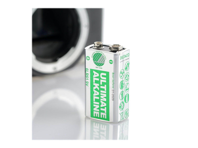 Deltaco Ultimate battery - Nordic Swan ecolabelled - 10 x 6LR61 - Alkaline