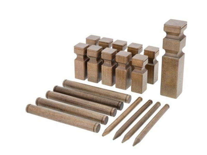 Kubb Grey/Brown Rubberwood