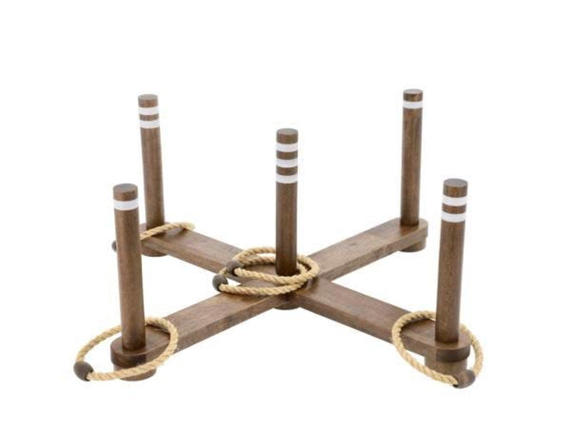 Ring Game 62 x 62 x 25 cm Grey/Brown Rubberwood