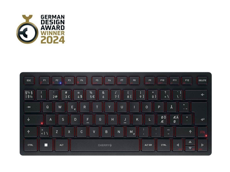 Cherry KW 9200 MINI - Tastaturen - Nordisch - Schwarz