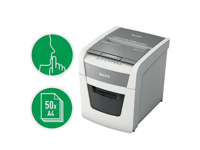 Leitz IQ Autofeed Small Office 50 Automatischer Aktenvernichter P4
