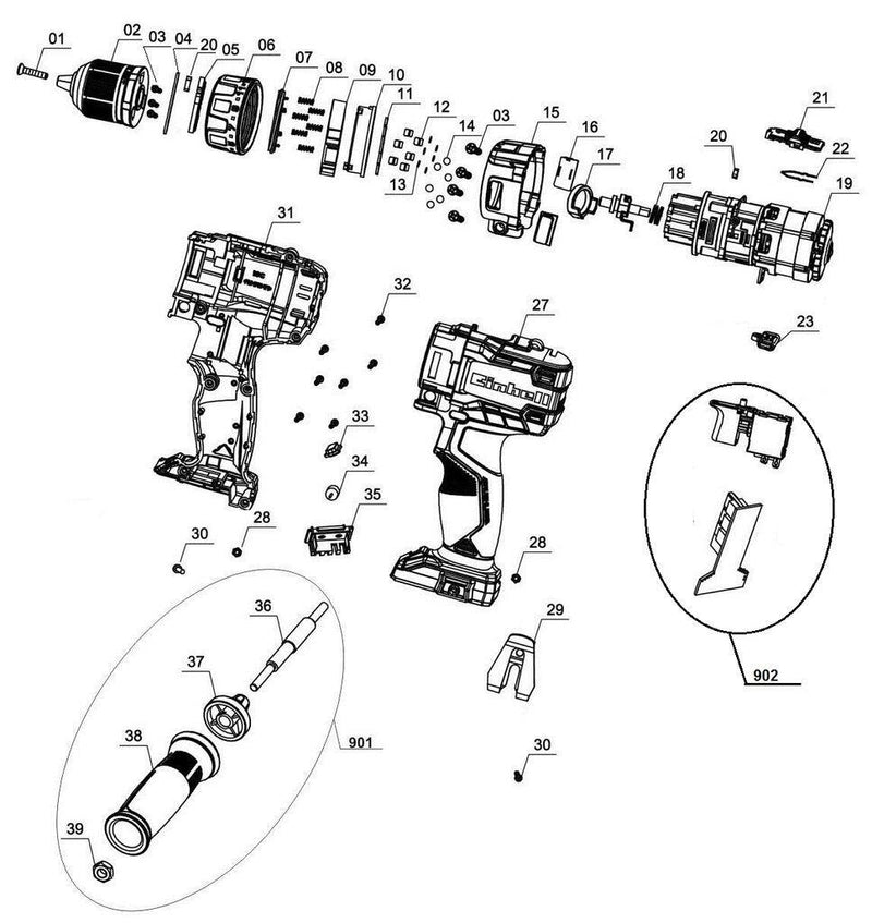 Einhell Akku-Bohrschrauber-Set TP-CD 18 Li-i Brushless-Solo (4513860)