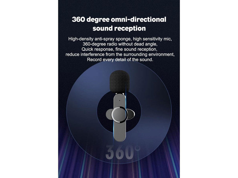 Lippa Dual Wireless Lavalier Microphone With Lightning Connector