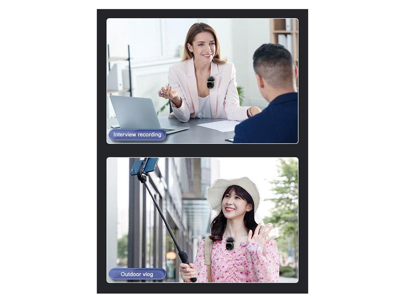 Lippa Dual Wireless Wind Protected Microphone With USB-C Connector