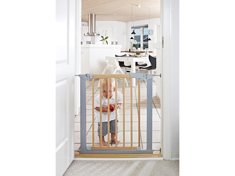 BabyDan Avantgarde Safety Gate with 1 Extension Silver 77.5-84.4 cm