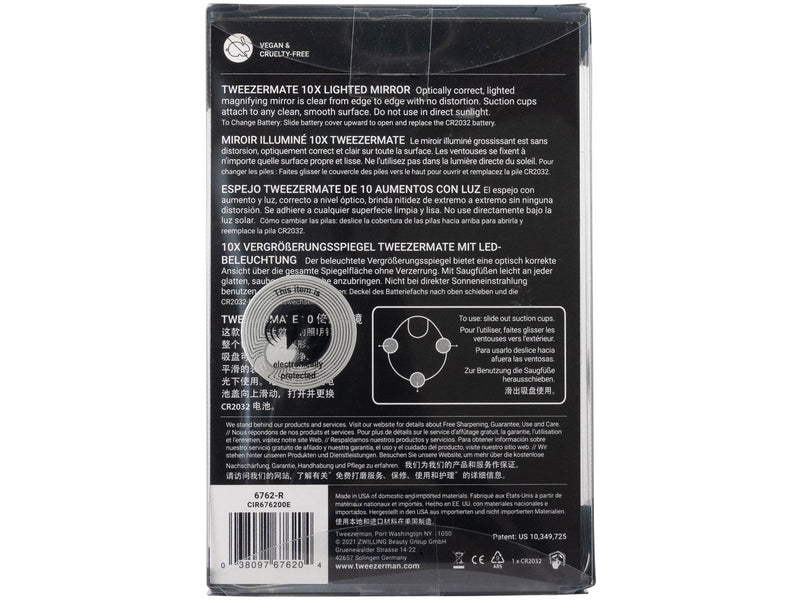 Tweezerman Tweezermate 10x Lighted Mirror