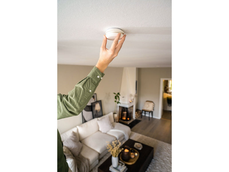 Housegard Pebble Link wireless, series-connected smoke alarm, incl. 10-year battery, 2-pack