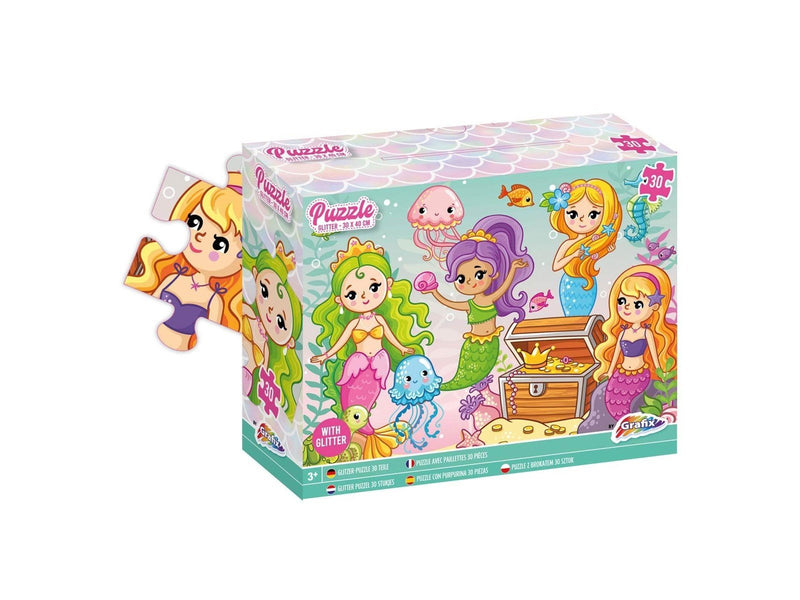 Grafix Glitter Puzzle Unicorn 30pcs. Assorted Boden