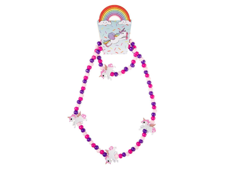 LG-Imports Wooden Necklace and Bracelet Unicorn