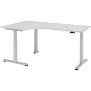 HAMMERBACHER VXDSM82/W/S elektrisch höhenverstellbarer Schreibtisch 63 - 127 cm weiß / silber