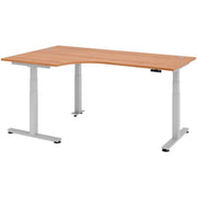 HAMMERBACHER VXDSM82/N/S elektrisch höhenverstellbarer Schreibtisch 63 - 127 cm nussbaum / silber
