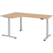 HAMMERBACHER VXDSM82/E/S elektrisch höhenverstellbarer Schreibtisch 63 - 127 cm eiche / silber