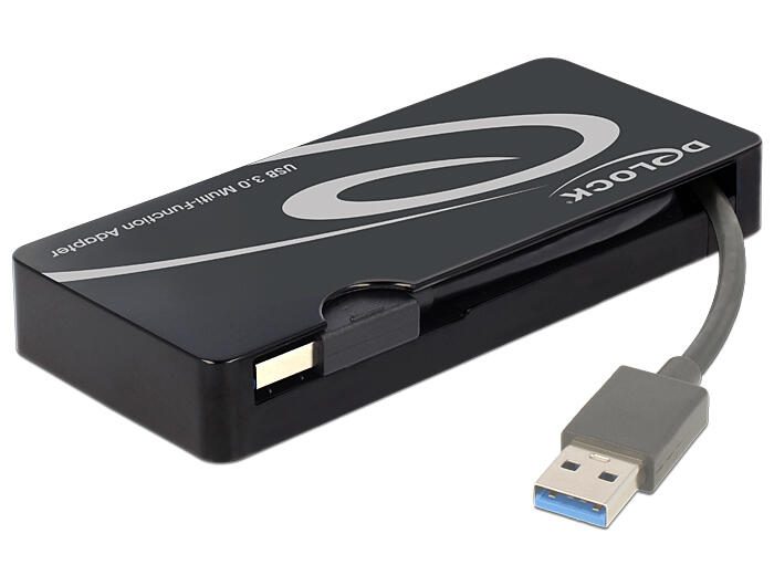 DeLOCK USB 3.0 Adapter zu HDMI / VGA + Gigabit LAN