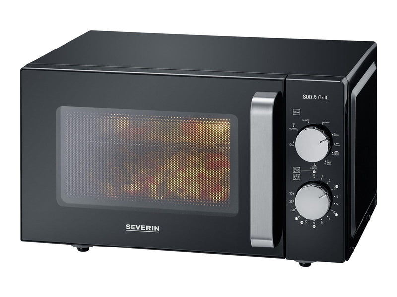 SEVERIN MW 7762 - microwave oven with grill - freestanding - black/stainless steel