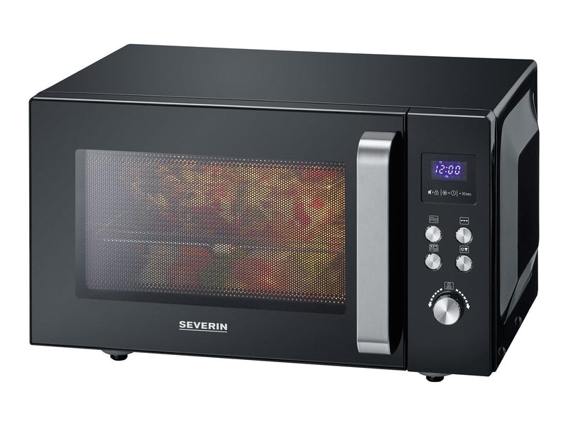 SEVERIN MW 7763 - microwave oven with grill - freestanding - black/stainless steel