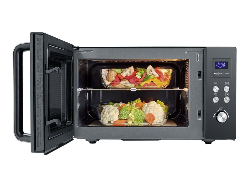 SEVERIN MW 7763 - microwave oven with grill - freestanding - black/stainless steel