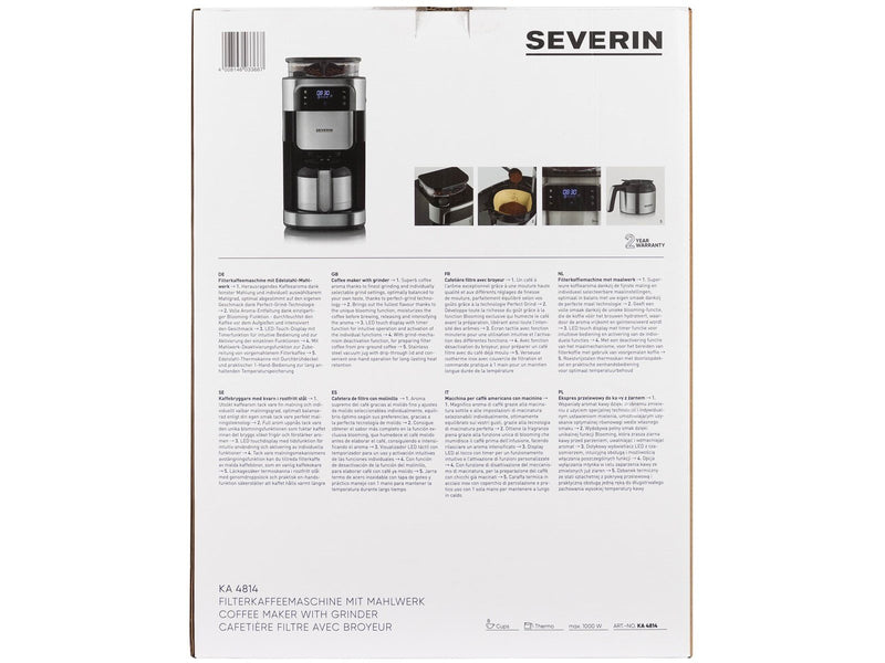 SEVERIN KA 4814 - coffee maker - brushed stainless steel/black