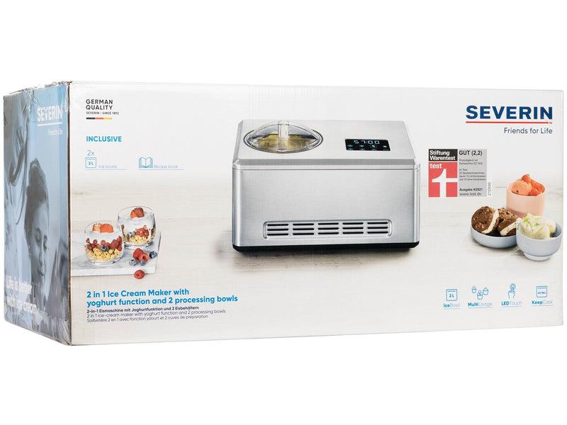 SEVERIN Eismaschine EZ 7406 - ice cream maker - brushed stainless steel