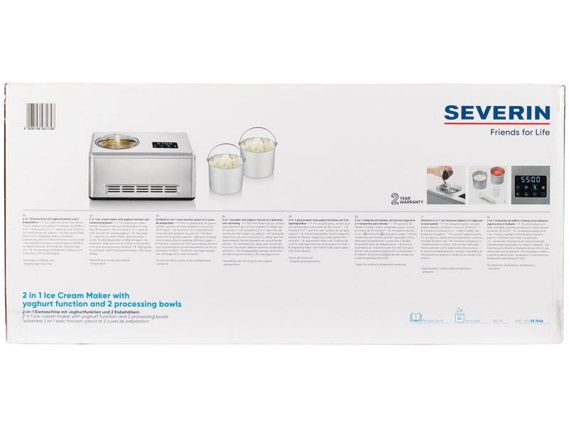 SEVERIN Eismaschine EZ 7406 - ice cream maker - brushed stainless steel