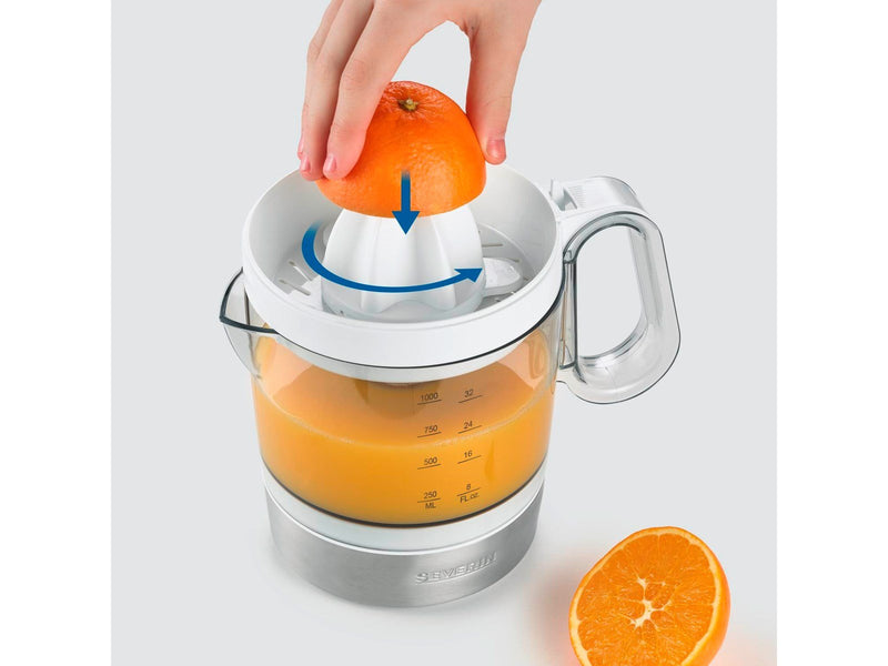 SEVERIN CP 3535 - citrus press - brushed stainless steel/white
