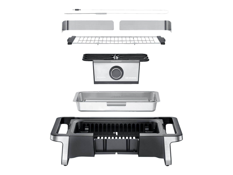 SEVERIN PG 8114 SENOA DigitalBOOST - barbeque grill - black / silver