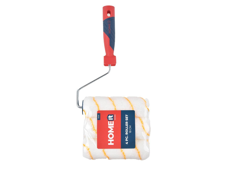 Workit Paint Roller Set With 2 Extra Rollers 18 cm