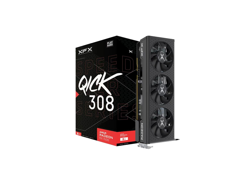 XFX Radeon RX 7600 Speedster QICK 308 Black - 8GB GDDR6 RAM - Grafikkarte
