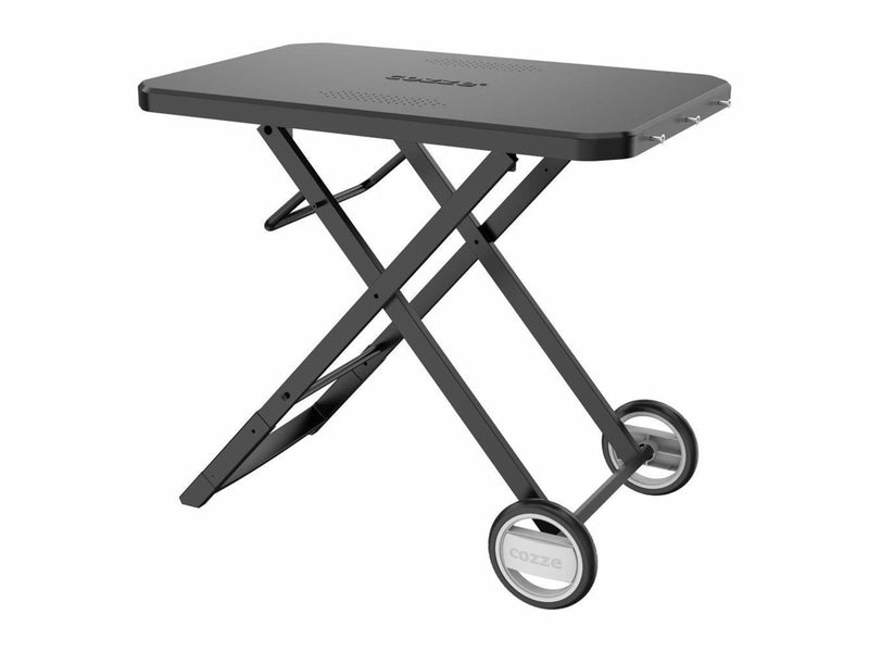 cozze Folding Table with Wheels Black