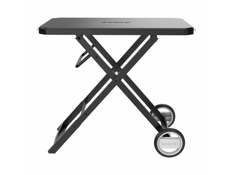 cozze Folding Table with Wheels Black